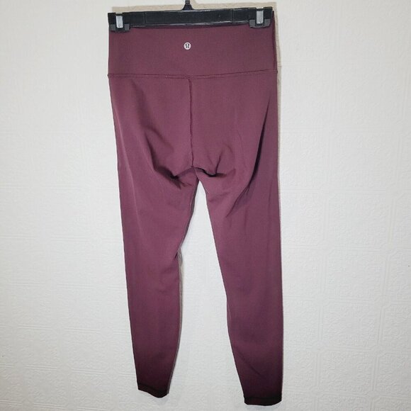 Lululemon Athletica Burgundy Leggings - Picture 3 of 10